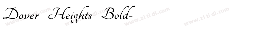 Dover Heights Bold字体转换